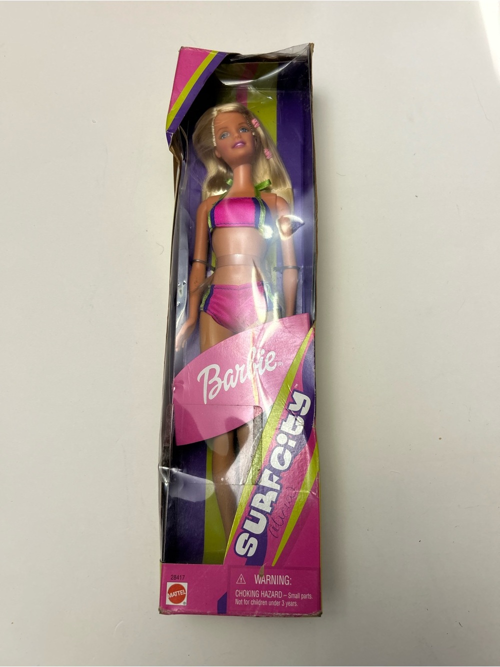 Barbie Surf Club Blonde Doll in Pink and Green Trim